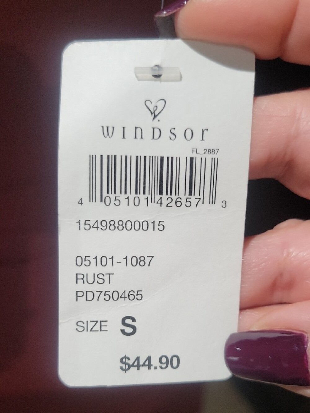 Windsor Rust Red Tie-Front Button Midi Dress - Picture 2 of 4